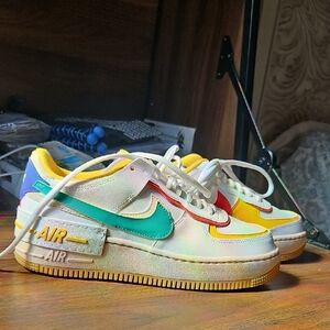 Nike Women's Sneakers - W AF1 Shadow Summit White/Neptune Green